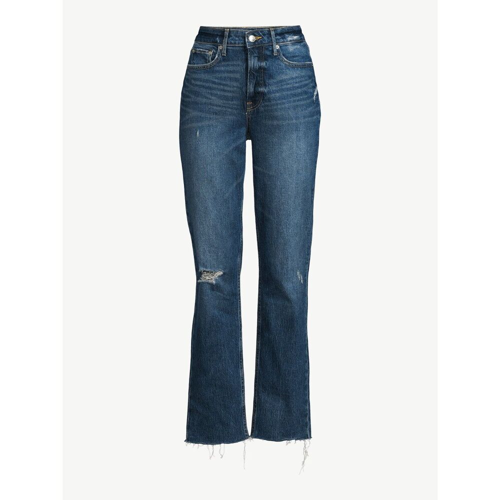 Free Assembly Women's Super High Rise Straight Jeans Medium Wash Size 18 NWT $34